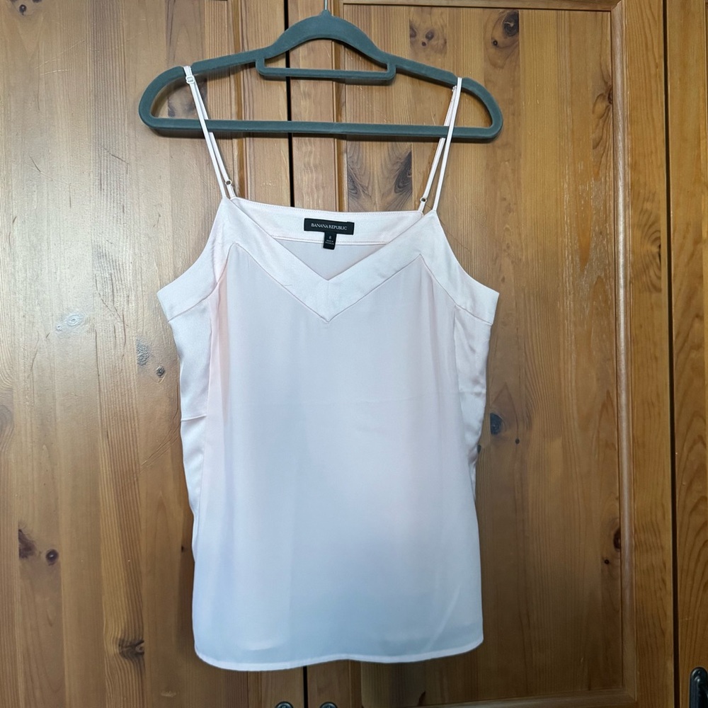 Banana Republic Light Pink Camisole-Lined-Adjustable Straps Side Zip Size 8